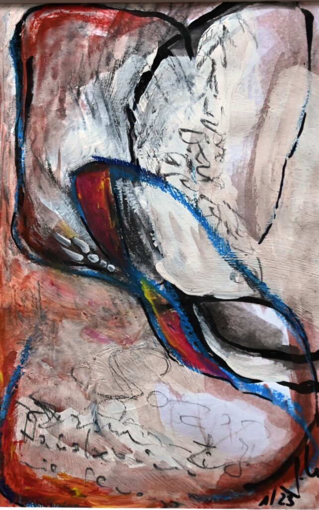 Farbkomp. Acryl Aquarellstift Jan. 2023_Keller